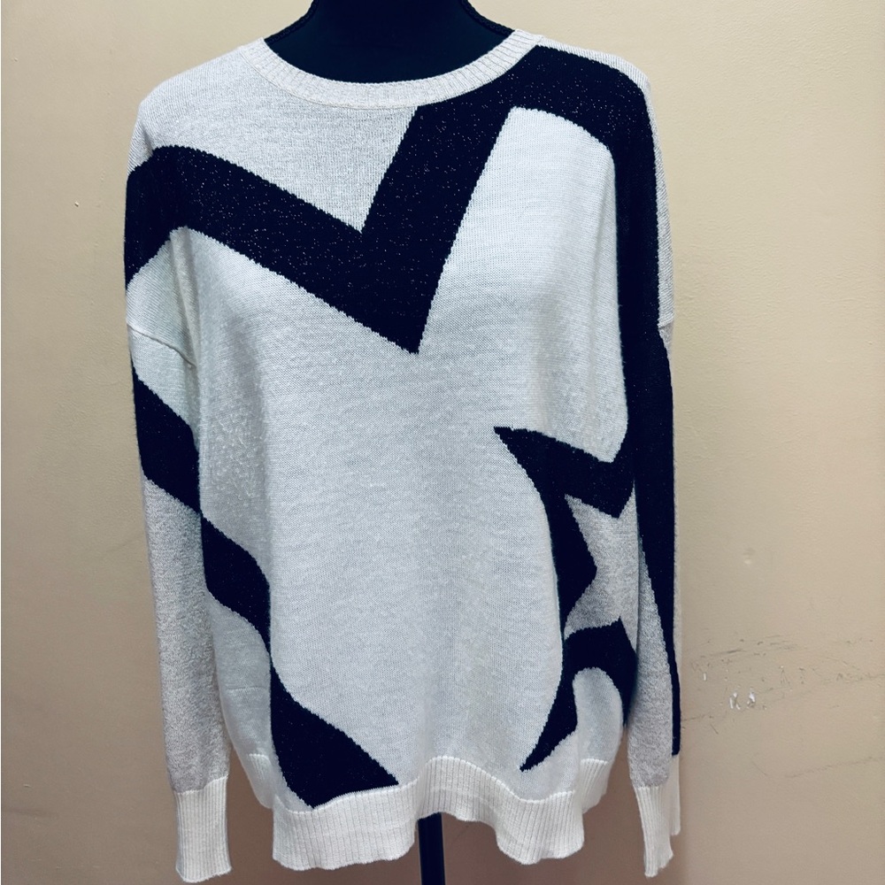 MARELLA Monochrome Graphic Sweater